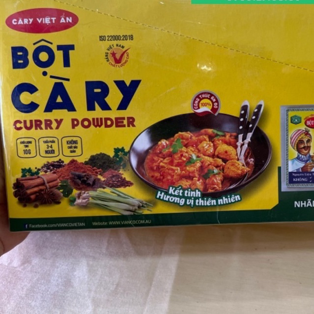 [chay/mặn]Bột cà ri Việt Ấn Vianco (10gr)