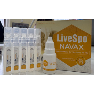 Dung dịch vệ sinh tai, mũi, họng LiveSpo NAVAX Vàng - Giúp giảm nguy cơ viêm đường hô hấp Hộp 5Ống x5ml LSP
