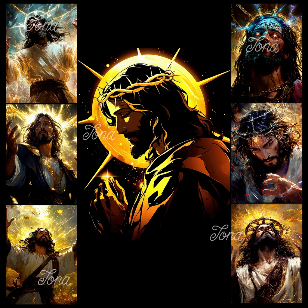 Poster, tranh ảnh dán tường Chúa Giê Su (Jesus). Kích thước A3, A4. Decor phòng, góc làm việc, góc g