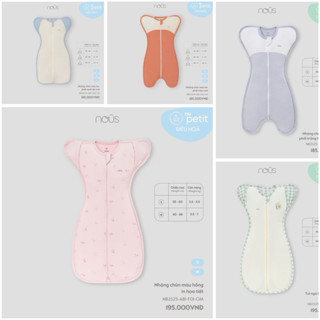 Nhộng chũn Nous mềm mại, thấm mồ hôi , túi ngủ Nous cho bé
