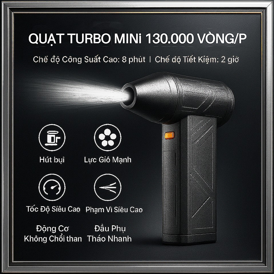 Quạt Phản Lực Mini Meka JetFan Super - Máy thổi cầm tay mini công suất cao