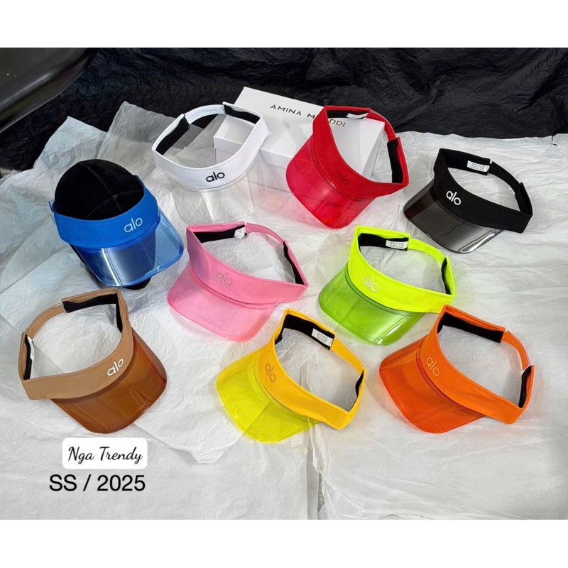 Mũ nửa đầu tag Alo dán, vành mũ nhựa, full màu, hàng quảng châu