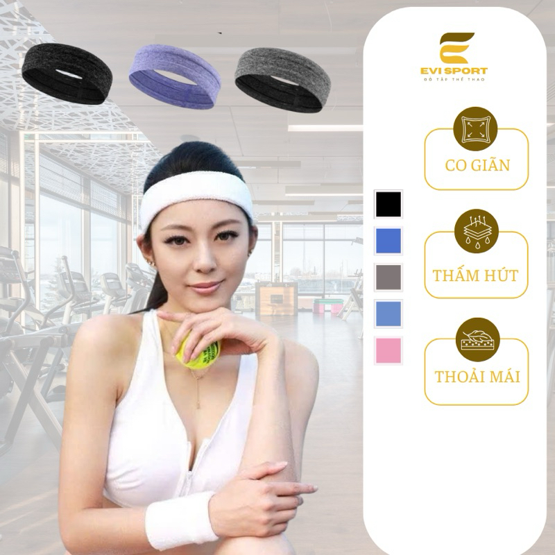 Băng đô trán thể thao thấm mồ hôi