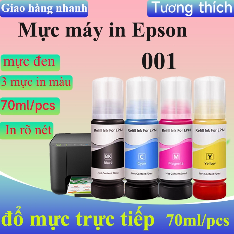 Mực Epson 001 cho máy in Epson L4150 L4156 L4160 L4260 L4266 L6160 L6170 L6190 L6191 L6260 L6270 L62