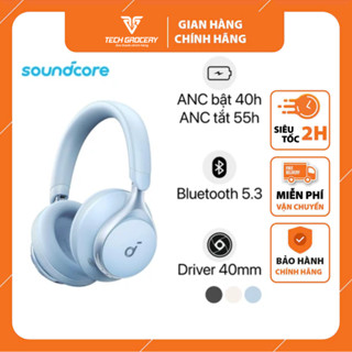 Tai nghe Bluetooth Anker Soundcore Space One A3035, chống ồn chủ động ANC,Pin 40h,6 Micro - Bảo Hành Chính Hãng 18 Tháng
