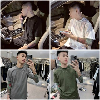 Áo Thun Nam Trơn 5 Màu Đen Trắng Xanh Xám Chất Liệu Cotton Dệt Kim Co Dãn 2 Chiều, Thấm Hút Mồ Hôi