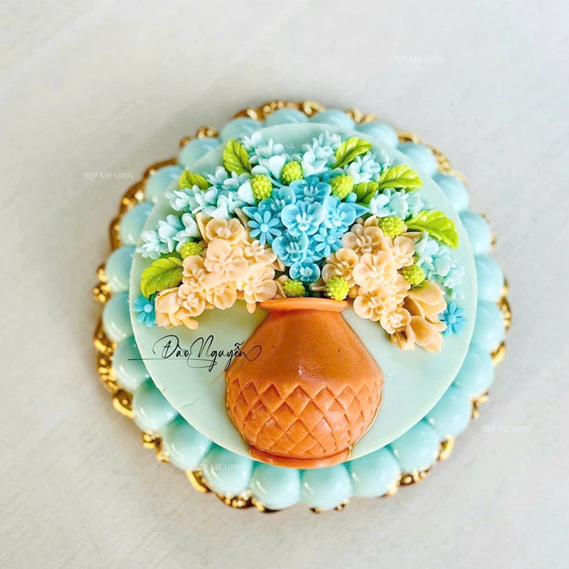 Khuôn silicon hoa lan chùm dây hoa lan 9cm