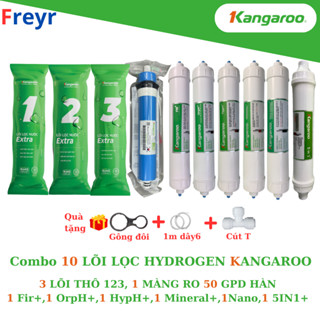  Combo 10 Lõi Lọc Nước Kangaroo Hydrogen Model KG100HP KG100HC KG100HG Gồm 123 Màng RO Fir OrpH HypH MINERAL Nano 