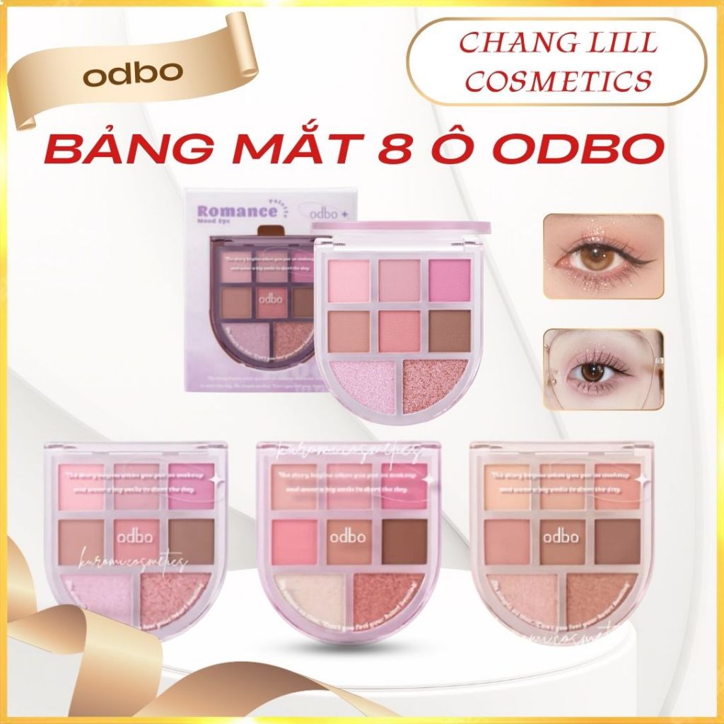 [ODBO] Bảng Phấn Mắt 8 Ô Odbo Romance Mood Eye Palette Trang Điểm Hàng Ngày Chính Hãng OD2023