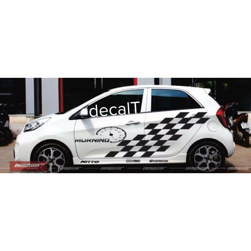 Tem Dán Sườn Kia Morning. Tem Dán Sườn Xe 4 5 Chỗ (V0018)