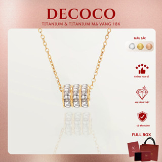 Dây chuyền vòng cổ nữ Bling Ring đính đá vòng quanh mặt sáng lấp lánh DECOCO ACC ( kèm Túi giấy + Hộp + Thiệp )