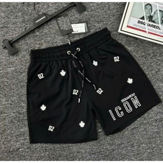 Quần Đùi Nam DSQ ICON Hoạ Tiết Thêu Lá Phong Hot Hit - Quần Đùi Gió Nam DSQ Thêu Cao Cấp Boy Phố