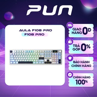 Bàn phím cơ không dây AULA F108 PRO - Thiết kế mạch xuôi - Hỗ trợ hotswap - LED RGB nhiều chế độ