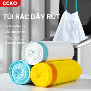  Túi đựng rác có dây rút CCKO CK9602 cuộn túi đựng rác cho thùng rác các loại từ 5L đến 40L 