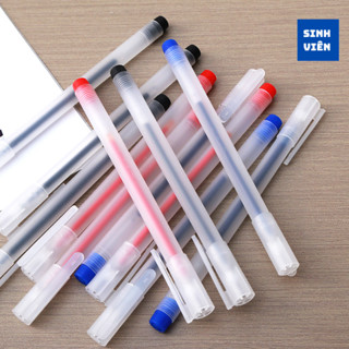 COMBO Bút Bi Nước Học Sinh Ngòi 0.5mm (Xanh / Đen / Đỏ) Mực Đều Nét Nhỏ Nhanh Khô, Giá Rẻ ( BBN )