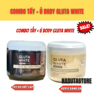 Combo Kem Ủ Trắng Da Gluta White Collagen 600gr Và Kem Tẩy TBC Gluta White Coffe 600g Thái Lan