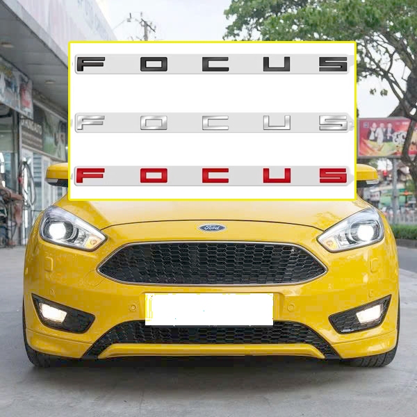 Tem Chữ Focus Dán Viền Nắp Capo Ford Focus - Chữ Nổi Focus Dán Viền Capo