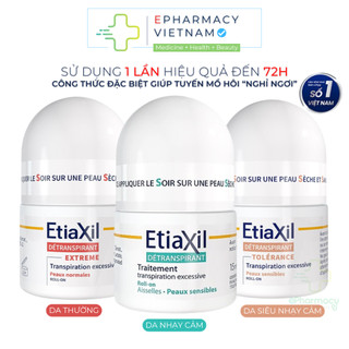  Lăn Khử Mùi ETIAXIL Kiểm Soát Mồ Hôi Chuyên Sâu Đến 72h 15ml 