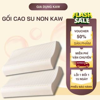Gối cao su non cao cấp Kaw - Hàng Chính Hãng, Mềm Mại, Chống Đau Mỏi Vai Gáy, Bảo Hành Chính Hãng