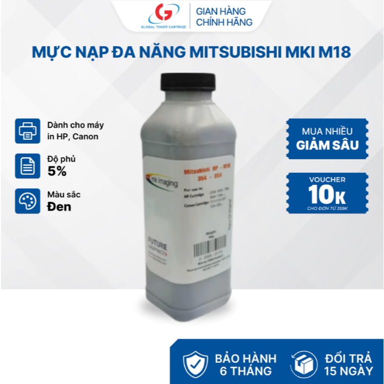 CHAI Mực Nạp M18 - Tương Thích HP 35A/85A/78A/83A/36A & Canon 312/313/325/326/328 l MỰC IN ĐỨC QUÝ