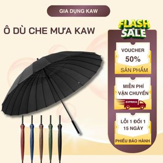 Ô Che Mưa Loại To 24 Nan, Dù KAW Che Mưa, Dù Đi Mưa Siêu To, Siêu Cứng, Chắc Chắn, Chống Tia UV