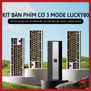 Lucky80 keyboard kit - Kit bàn phím cơ nhôm CNC 3 mode, hotswap, LED RGB