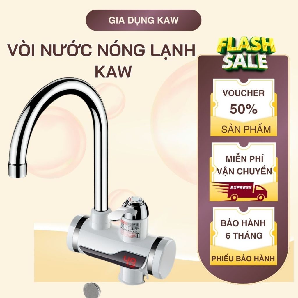 Máy Nước Nóng Lạnh Lắp Đặt Tại Vòi, Gắn Tường, Gắn Chậu, Bảo Hành 12 Tháng, Miễn Phí Vận Chuyển