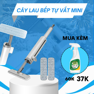  Cây lau nhà đa năng mini HL cây lau nhà tự vắt xoay linh hoạt 180 độ lau bàn bếp phòng tắm xe hơi 