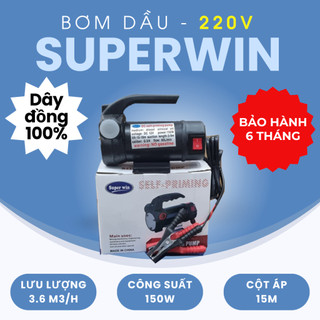 Máy bơm dầu SUPERWIN 150W – Đa dạng điện áp (12V/ 24V/ 220V) - CHỈ DÙNG ĐỂ BƠM DẦU