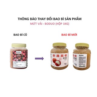 Mứt Sốt Vải BODUO | Nguyên Liệu Pha Chế Boduo Hộp 1kg | TENTEN