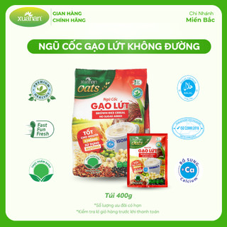  Ngũ cốc gạo lứt không đường Xuân An túi 400g tặng 1 túi yến mạch 150g 