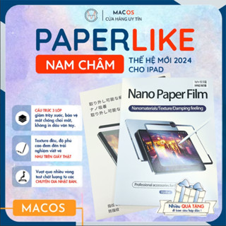 [Paperlike nam châm] Dán màn hình Ipad Paper-Like Nam Châm Nano tháo rời chống vân vẽ như trên giấy +kèm bao đựng (AD02)