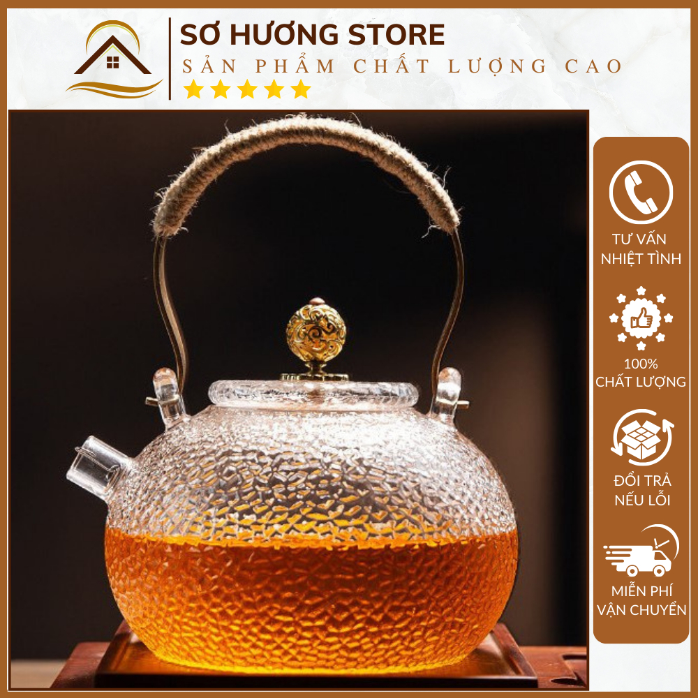 [SIÊU GIẢM GIÁ] Ấm Trà Thủy Tinh Att37 700ml