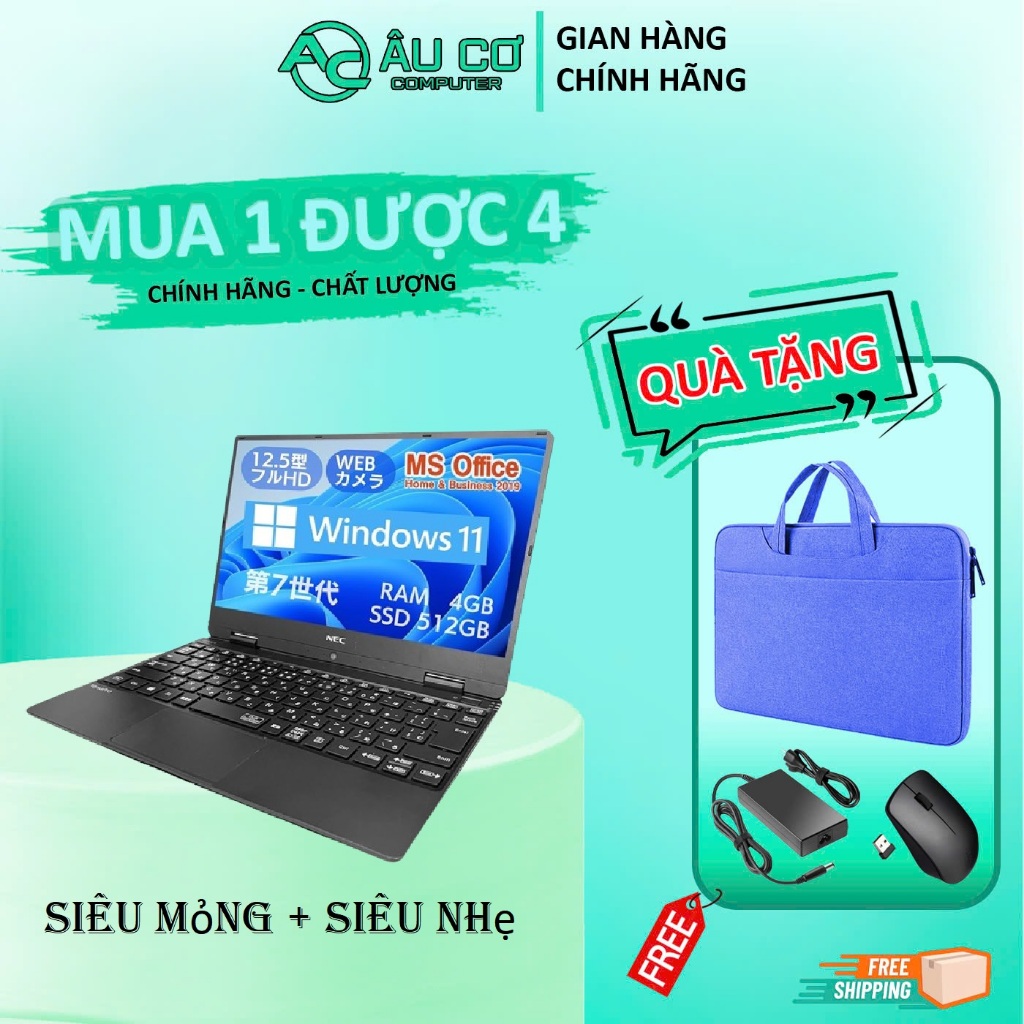 LAPTOP I5 NEC VersaPro VH-1 Core i5 7Y54/ Ram 8GB/ SSD 256GB/ MH 12.5" FHD