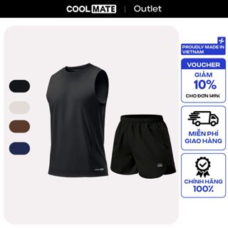 Set Thể thao nam đa năng Áo Tanktop Pro Active 1595 và Quần Short Maxcool Thoáng Khí, Nhanh Khô Coolmate