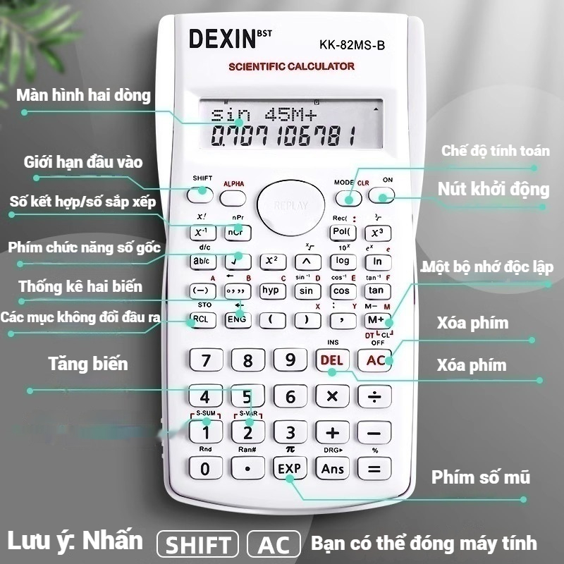 Máy tính cầm tay máy tính dành cho học sinh cấp 2 cấp 3, đồ dùng văn phòng phẩm cho học sinh | BigBuy360 - bigbuy360.vn