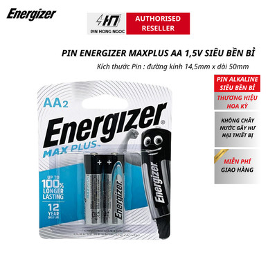 Vỉ 2 Viên Pin AA / AAA ENERGIZER MAXPLUS lưu trữ năng lượng đến 12 năm ( Siêu Bền Bỉ ) - Hàng chính hãng