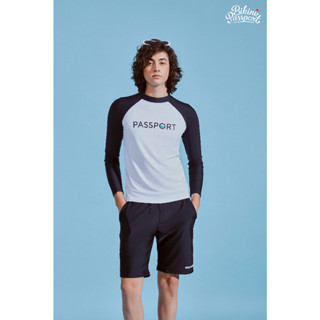 Đồ bơi nam, quần bơi nam BIKINI PASSPORT dáng lửng cao cấp - màu Đen - BS179_BL