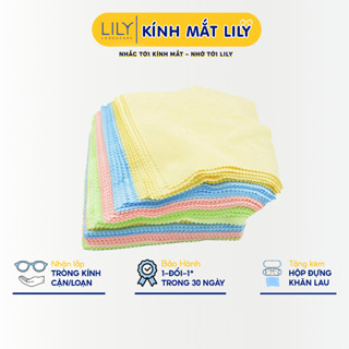  Set 10 chiếc - Khăn Lau Kính 1k Đa Năng Chuyên Dụng - Lau Mắt Kính Cận Mặt Kính Điện Thoại LILY EYEWEAR 