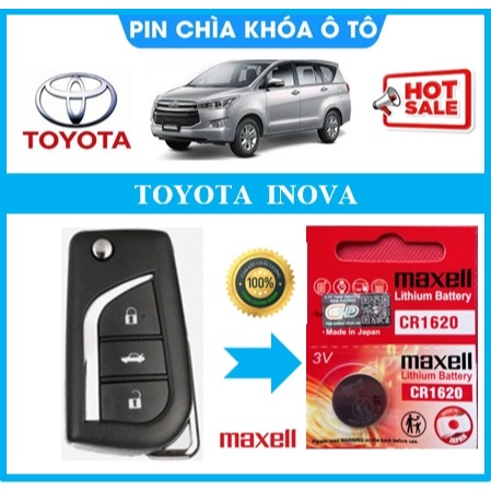 Pin chìa khóa ô tô TOYOTA Inova chính hãng sản xuất tại Japan 3V Maxcell