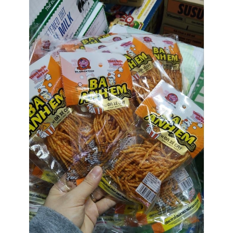 combo 10 gói snack vị gà xé cay