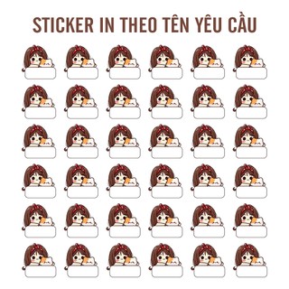 COMBO 60 STICKER TÊN THEO YÊU CẦU - SIÊU DỄ THƯƠNG