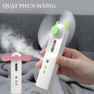 Quạt cầm tay phun sương cao cấp, Quạt phun sương mini sạc pin tích hợp hai chế độ quạt và phun hơi nước làm mát,cấp ẩm