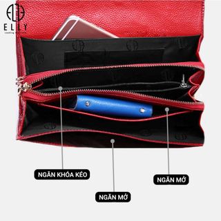 [Hàng hiệu cao cấp] Túi clutch nữ cao cấp da thật ELLY- EC4