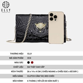[Hàng hiệu cao cấp] Túi clutch nữ cao cấp da thật ELLY- EC4