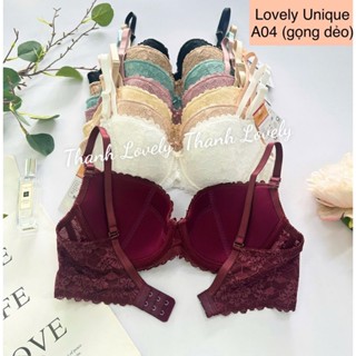  A04 - Áo ngực ren không mút có gọng dẻo hàng cty Lovely VN quả áo to bản lưng to 2 móc cài dễ sử dụng 
