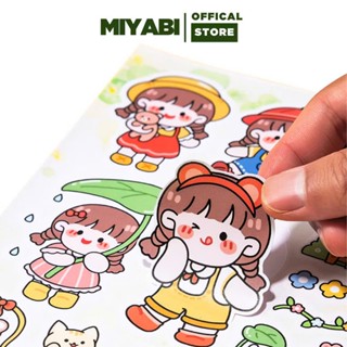 Sticker cute trang trí bình nước , quà tặng nhãn dán sticker giá rẻ - MIYABI STORE