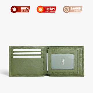 Ví nam Da thật LAGOM Flip Wallet dáng ngang - có ngăn để ảnh, da thật mềm mại