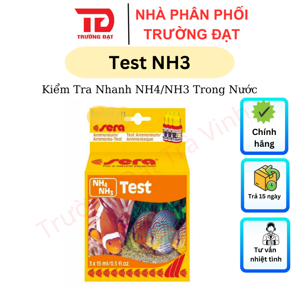 Test NH3 Sera kiểm tra NH3 hay NH4 trong môi trường ao nuôi tôm