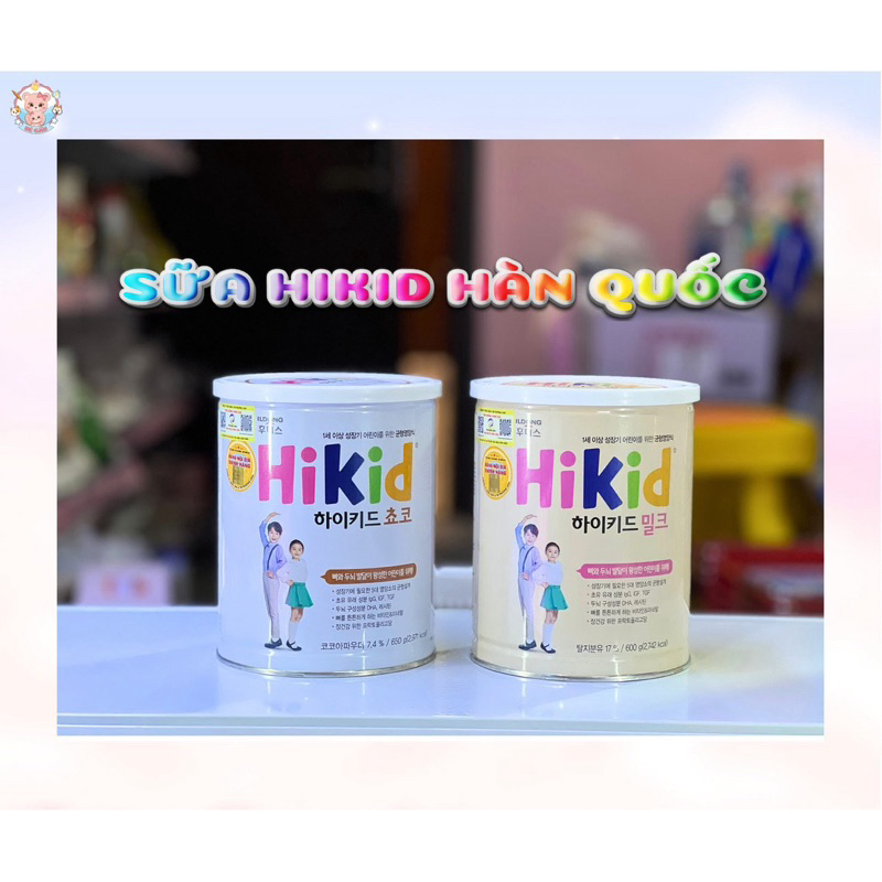 Sữa HIKID Tăng Chiều Cao Hàn Quốc Dê, Hikid Bò Vani- Sữa Bột Công Thức
